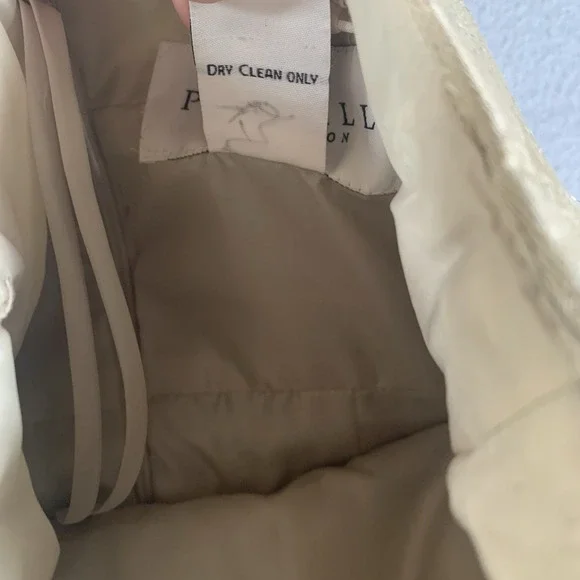 Priscilla Of Boston, Gold Metallic Strapless Formal Back Zip Mini Dress Size 6 - Picture 5 of 10